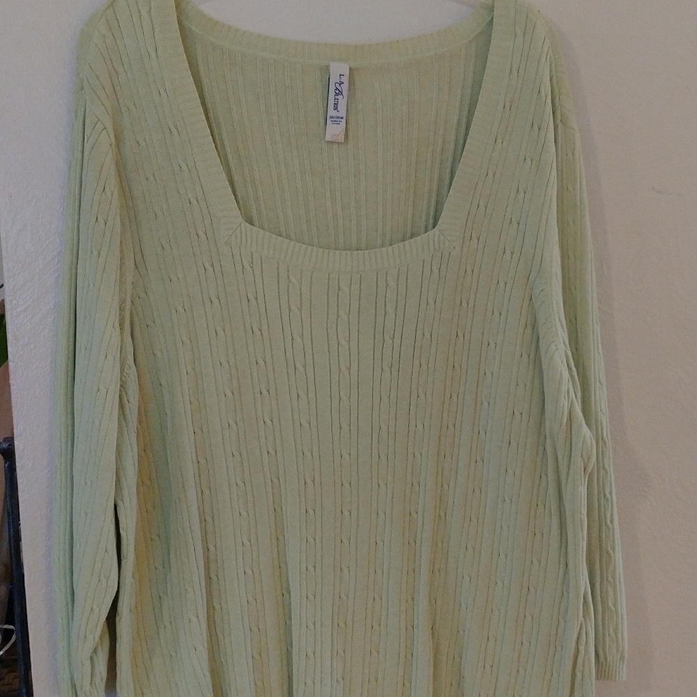 Cable knit Mint Green sweater